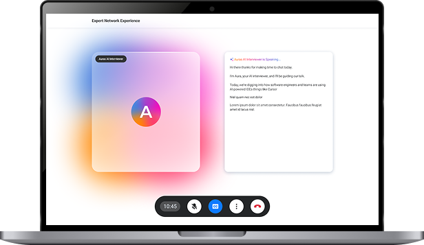 AI Interviewer call on a laptop